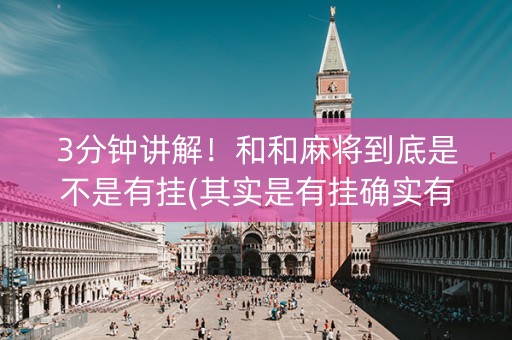 3分钟讲解！和和麻将到底是不是有挂(其实是有挂确实有挂)