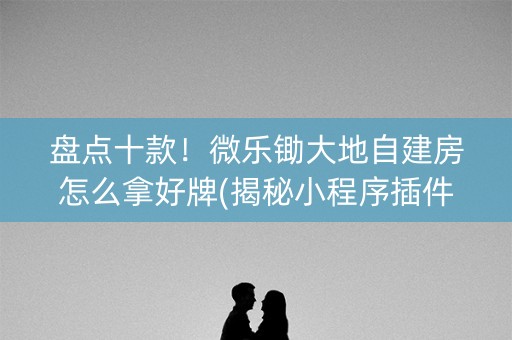盘点十款！微乐锄大地自建房怎么拿好牌(揭秘小程序插件免费)