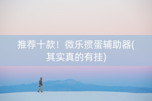 推荐十款！微乐掼蛋辅助器(其实真的有挂)