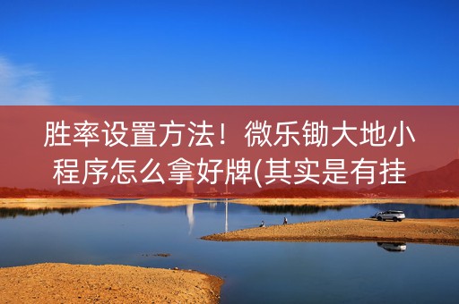 胜率设置方法！微乐锄大地小程序怎么拿好牌(其实是有挂确实有挂)