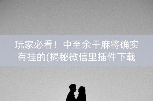 玩家必看！中至余干麻将确实有挂的(揭秘微信里插件下载)
