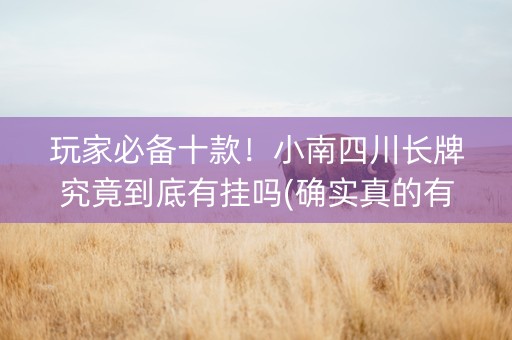 玩家必备十款！小南四川长牌究竟到底有挂吗(确实真的有挂)