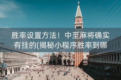 胜率设置方法！中至麻将确实有挂的(揭秘小程序胜率到哪调)