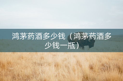 鸿茅药酒多少钱（鸿茅药酒多少钱一瓶）