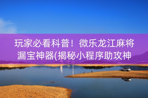 玩家必看科普！微乐龙江麻将漏宝神器(揭秘小程序助攻神器)