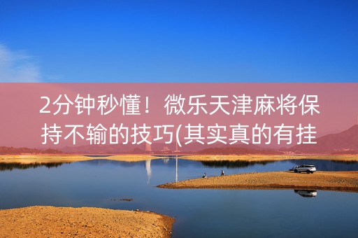2分钟秒懂！微乐天津麻将保持不输的技巧(其实真的有挂)