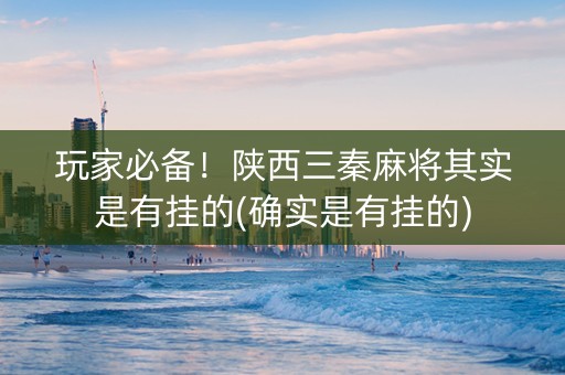 玩家必备！陕西三秦麻将其实是有挂的(确实是有挂的)