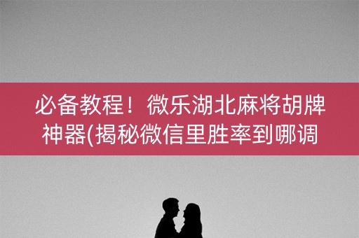 必备教程！微乐湖北麻将胡牌神器(揭秘微信里胜率到哪调)