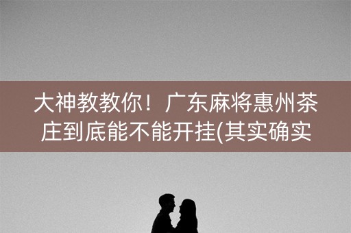 大神教教你！广东麻将惠州茶庄到底能不能开挂(其实确实有挂)