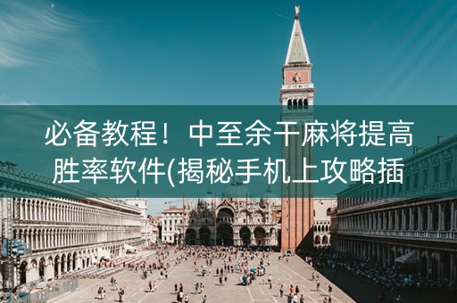 必备教程！中至余干麻将提高胜率软件(揭秘手机上攻略插件)