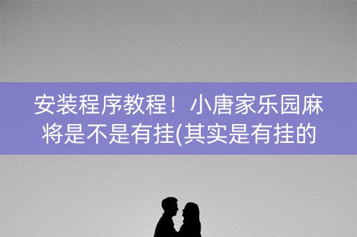 安装程序教程！小唐家乐园麻将是不是有挂(其实是有挂的)