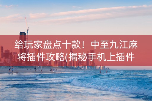 给玩家盘点十款！中至九江麻将插件攻略(揭秘手机上插件购买)