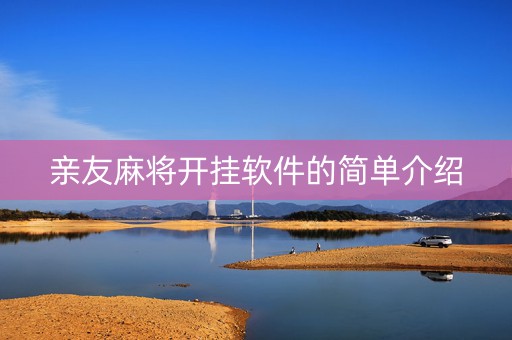 亲友麻将开挂软件的简单介绍