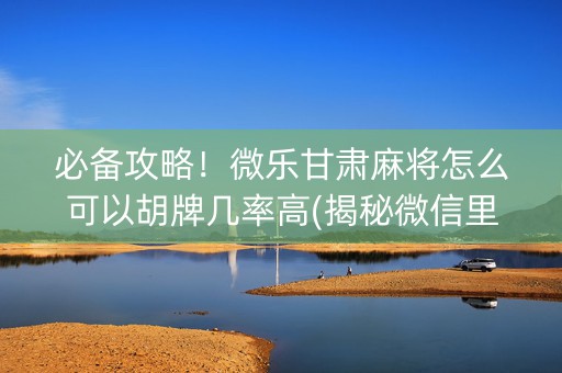 必备攻略！微乐甘肃麻将怎么可以胡牌几率高(揭秘微信里确实有猫腻)