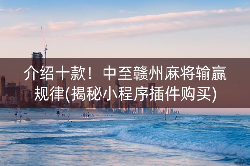 介绍十款！中至赣州麻将输赢规律(揭秘小程序插件购买)
