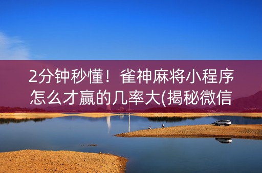 2分钟秒懂！雀神麻将小程序怎么才赢的几率大(揭秘微信里助赢神器购买)