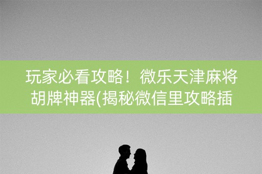 玩家必看攻略！微乐天津麻将胡牌神器(揭秘微信里攻略插件)