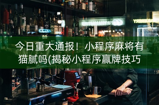今日重大通报！小程序麻将有猫腻吗(揭秘小程序赢牌技巧)