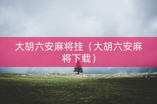 大胡六安麻将挂（大胡六安麻将下载）
