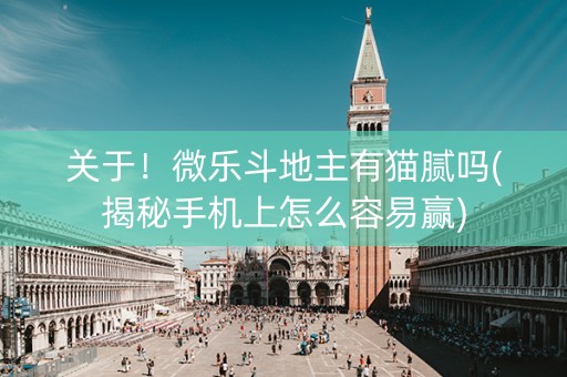 关于！微乐斗地主有猫腻吗(揭秘手机上怎么容易赢)
