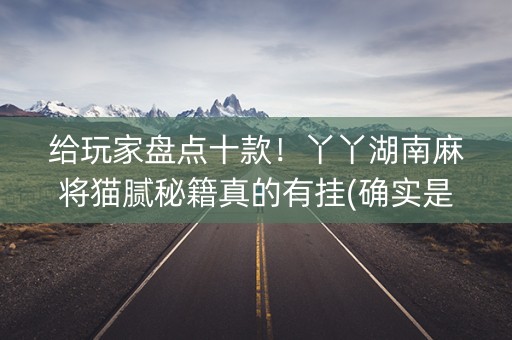 给玩家盘点十款！丫丫湖南麻将猫腻秘籍真的有挂(确实是有挂)
