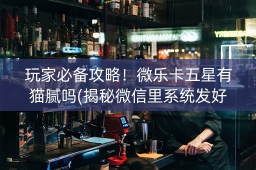 玩家必备攻略！微乐卡五星有猫腻吗(揭秘微信里系统发好牌)