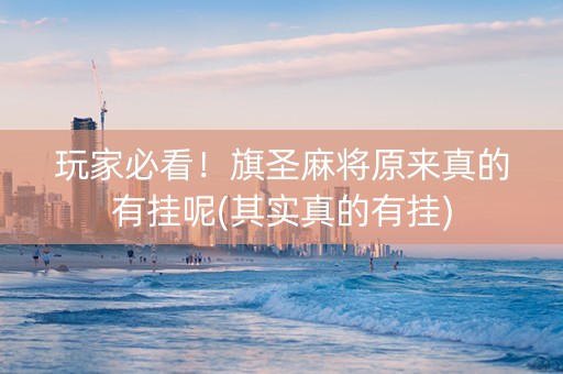 玩家必看！旗圣麻将原来真的有挂呢(其实真的有挂)