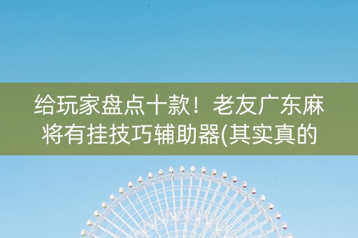 给玩家盘点十款！老友广东麻将有挂技巧辅助器(其实真的确实有挂)