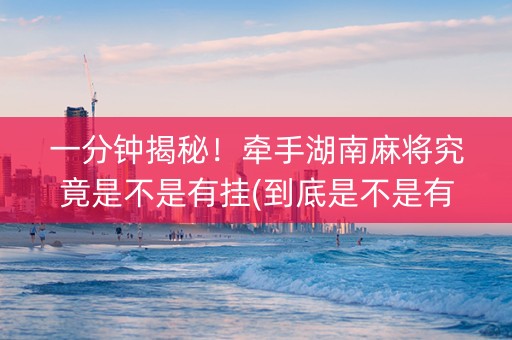 一分钟揭秘！牵手湖南麻将究竟是不是有挂(到底是不是有挂)
