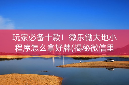 玩家必备十款！微乐锄大地小程序怎么拿好牌(揭秘微信里胡牌神器)