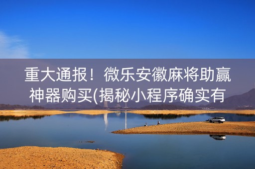 重大通报！微乐安徽麻将助赢神器购买(揭秘小程序确实有猫腻)