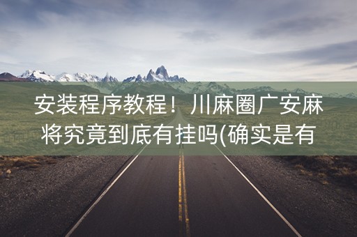 安装程序教程！川麻圈广安麻将究竟到底有挂吗(确实是有挂)