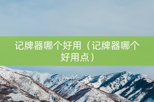 记牌器哪个好用（记牌器哪个好用点）