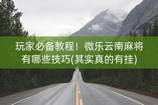 玩家必备教程！微乐云南麻将有哪些技巧(其实真的有挂)