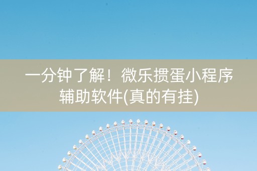 一分钟了解！微乐掼蛋小程序辅助软件(真的有挂)
