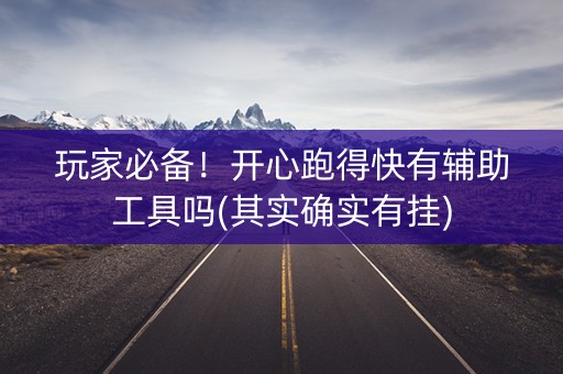 玩家必备！开心跑得快有辅助工具吗(其实确实有挂)