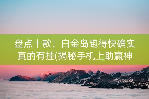 盘点十款！白金岛跑得快确实真的有挂(揭秘手机上助赢神器)