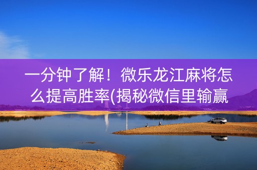 一分钟了解！微乐龙江麻将怎么提高胜率(揭秘微信里输赢规律)