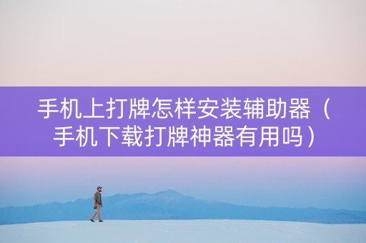手机上打牌怎样安装辅助器（手机下载打牌神器有用吗）