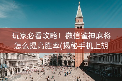 玩家必看攻略！微信雀神麻将怎么提高胜率(揭秘手机上胡牌神器)