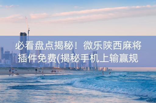 必看盘点揭秘！微乐陕西麻将插件免费(揭秘手机上输赢规律)