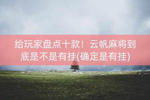 给玩家盘点十款！云帆麻将到底是不是有挂(确定是有挂)