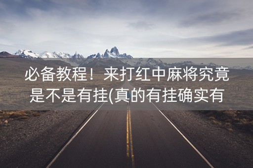 必备教程！来打红中麻将究竟是不是有挂(真的有挂确实有挂)