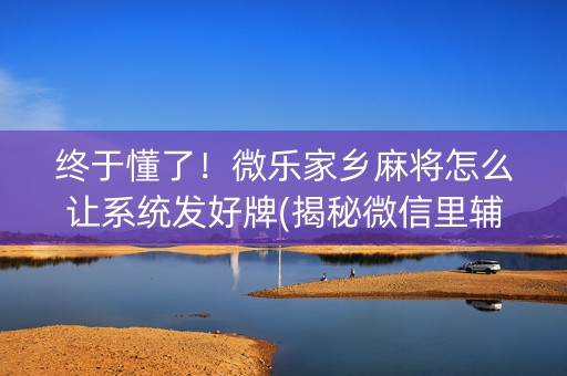 终于懂了！微乐家乡麻将怎么让系统发好牌(揭秘微信里辅牌器)