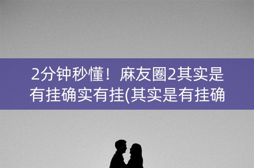 2分钟秒懂！麻友圈2其实是有挂确实有挂(其实是有挂确实有挂)