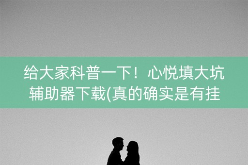 给大家科普一下！心悦填大坑辅助器下载(真的确实是有挂)