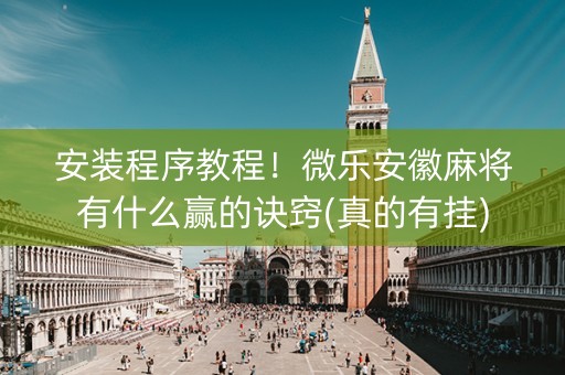 安装程序教程！微乐安徽麻将有什么赢的诀窍(真的有挂)