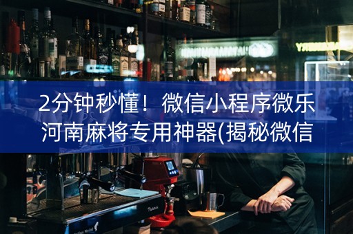 2分钟秒懂！微信小程序微乐河南麻将专用神器(揭秘微信里提高赢的概率)
