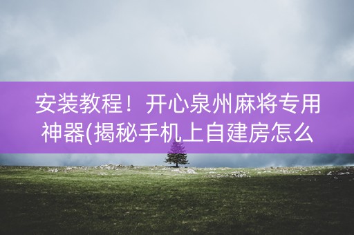 安装教程！开心泉州麻将专用神器(揭秘手机上自建房怎么赢)