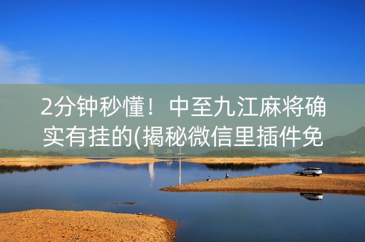 2分钟秒懂！中至九江麻将确实有挂的(揭秘微信里插件免费)